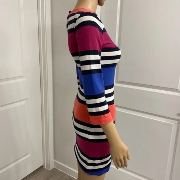 French Connection Women's Jag Stripe Mini Dress. Multicolor. Size 2. BodyCon. - Picture 3 of 12